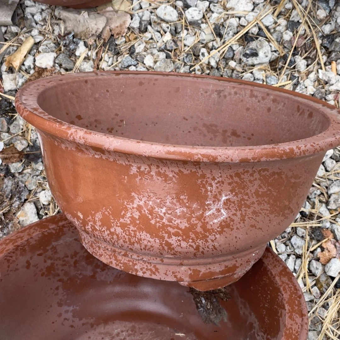 紫砂48cm 圆盆 俩支