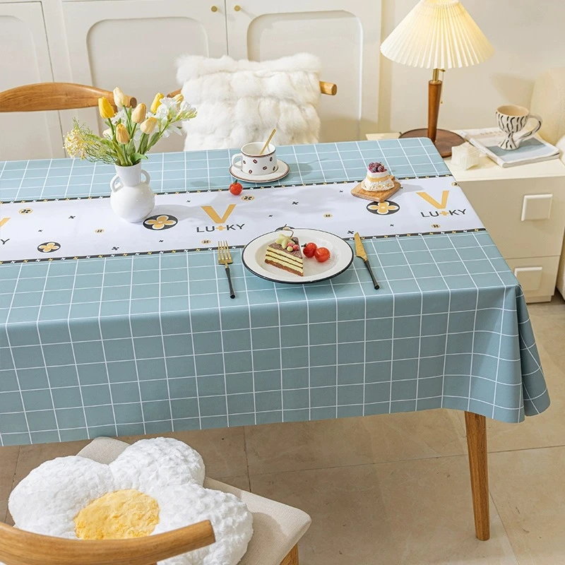 新款桌布免洗防水防油餐桌台布家用方桌长方形茶几桌垫桌子桌面
