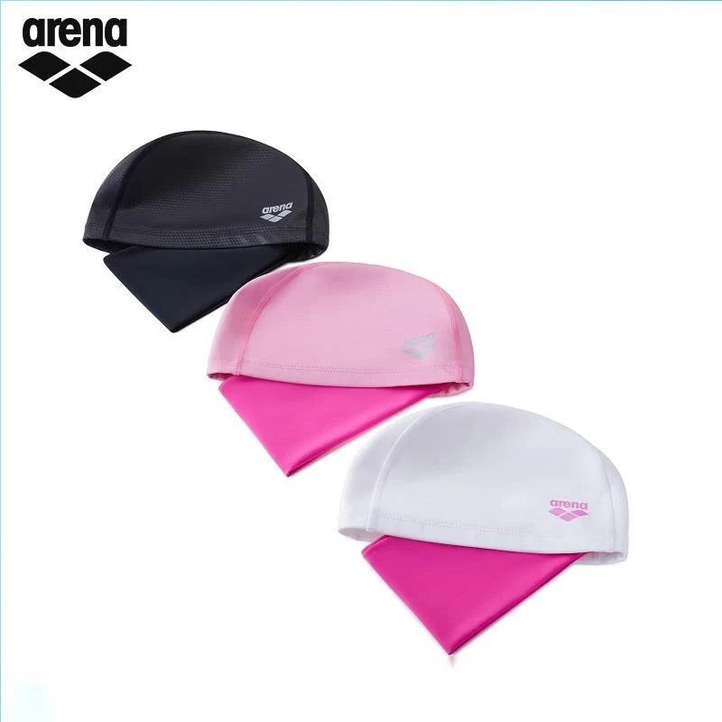 arena阿瑞娜25年新品女运动休闲防水大头围舒适长发外胶里布泳帽