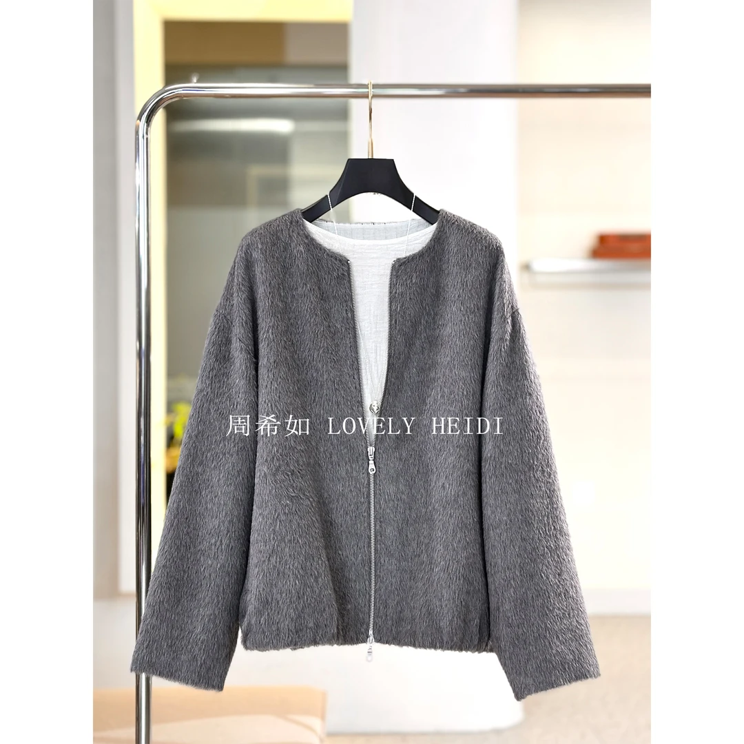 雅奢贵气，静奢系【穿越柏林】进口初剪苏力羊驼毛外套