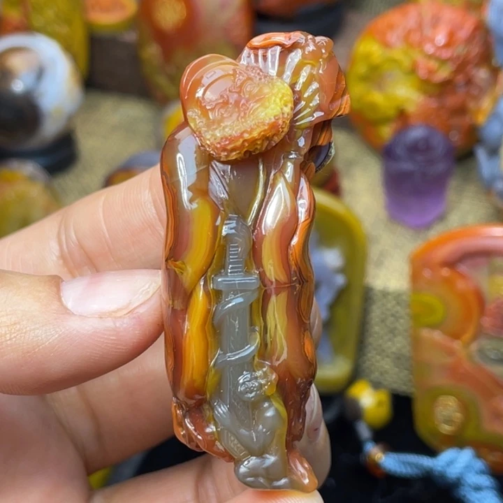 玛瑙/玉髓未镶嵌珠宝奇石北票钟馗特价3888