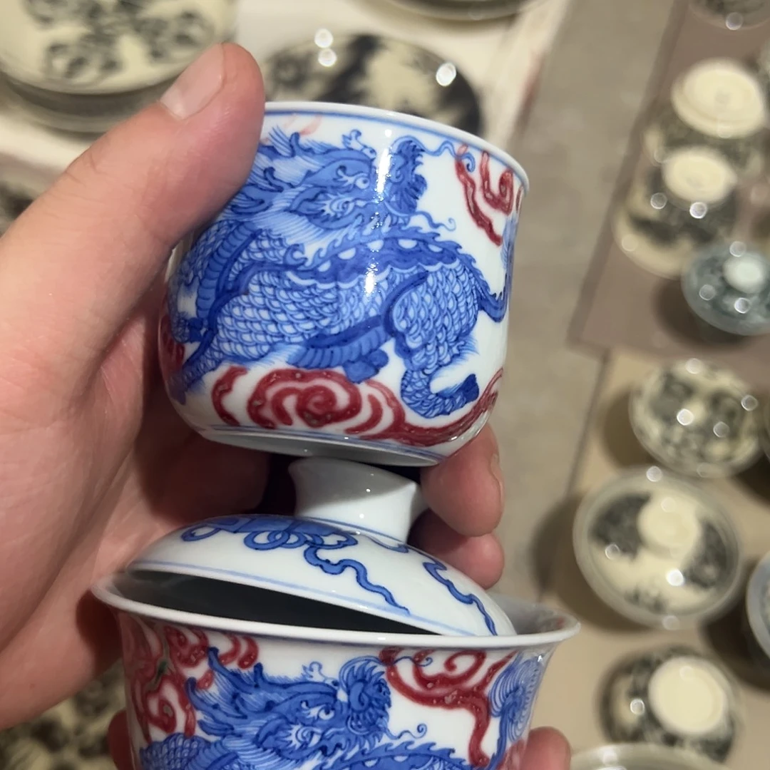 玄***客摆件景德镇手工手绘陶瓷