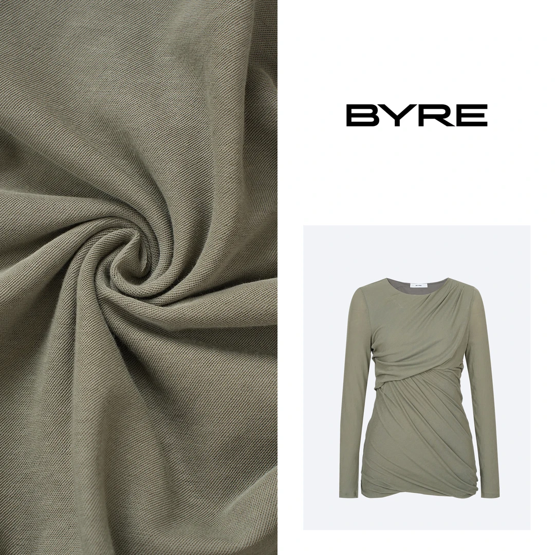 BY558 扭折款长袖T恤【冷水手洗】