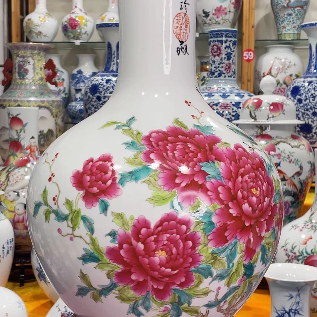 摆件天*蓝景德镇的陶瓷