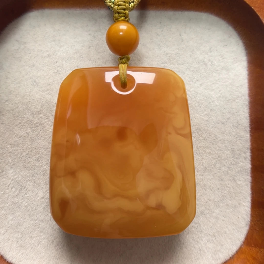 蜜蜡未镶嵌项链吊坠
