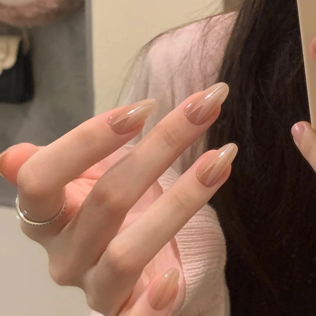 【三千瓦】嬛嬛甲纯手工穿戴甲2025新款裸色显白美甲短款指甲贴片