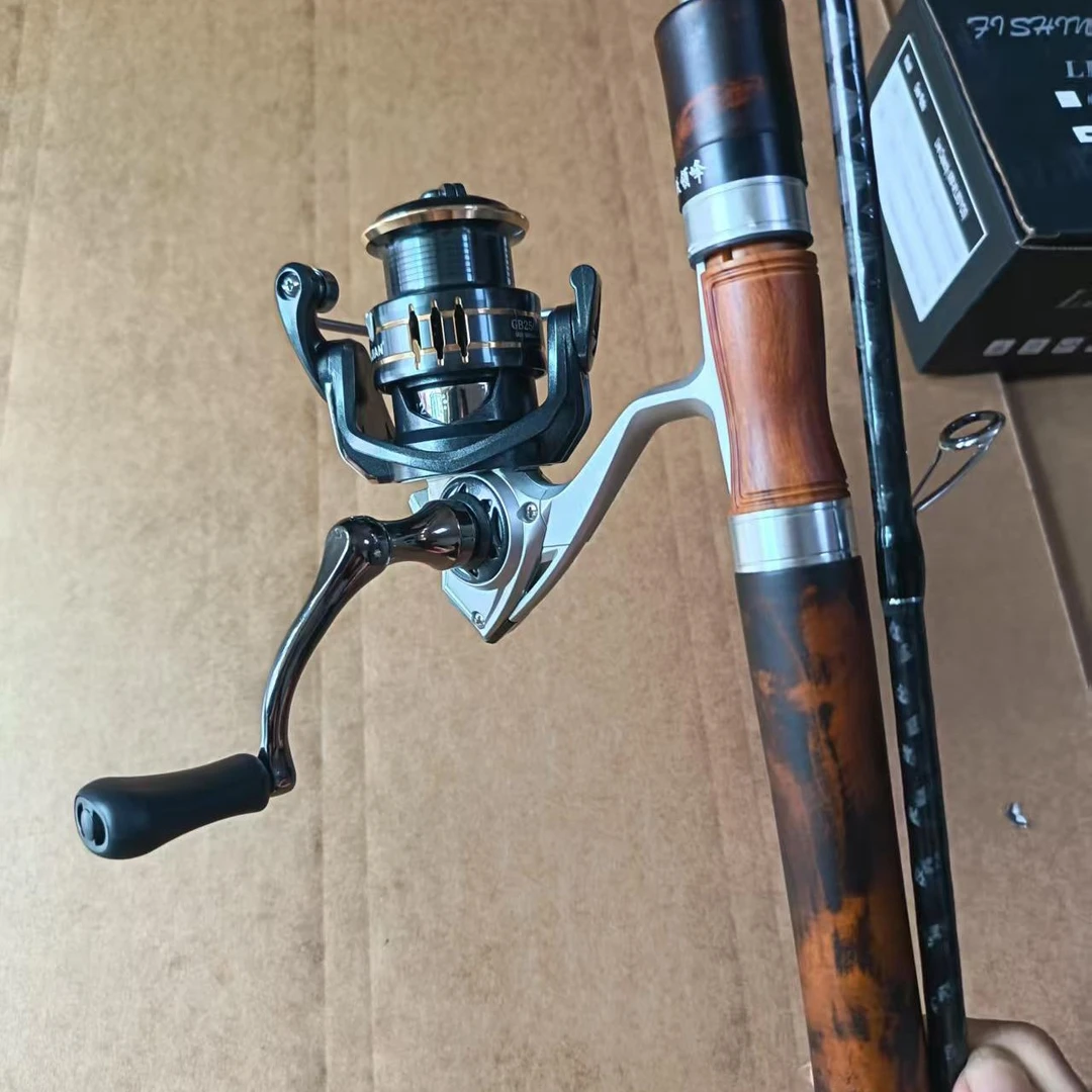 崖柏木实木手把发声轮帽ml路滑竿远投纺车轮路滑套装