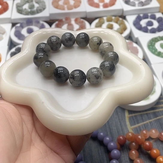 石英质玉（非洲翠）合金手串