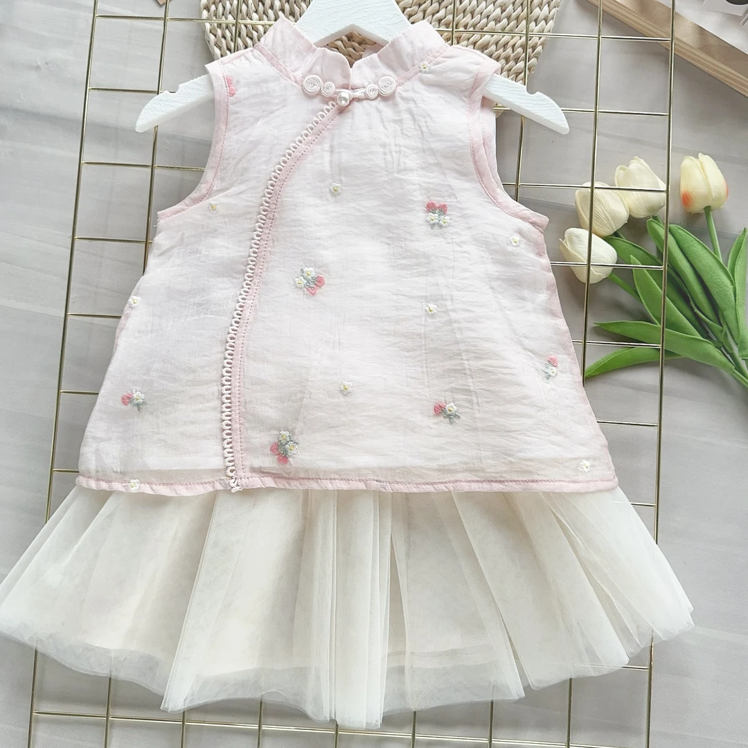 【风荷水露】H25206女童新款夏季宝宝套装百搭洋气