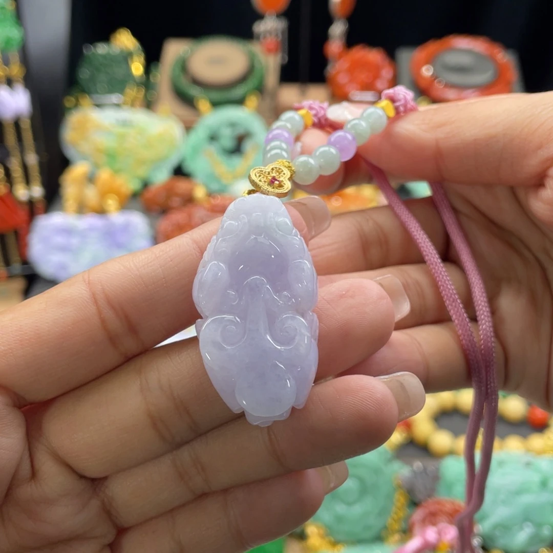 翡翠颈饰未镶嵌代编织