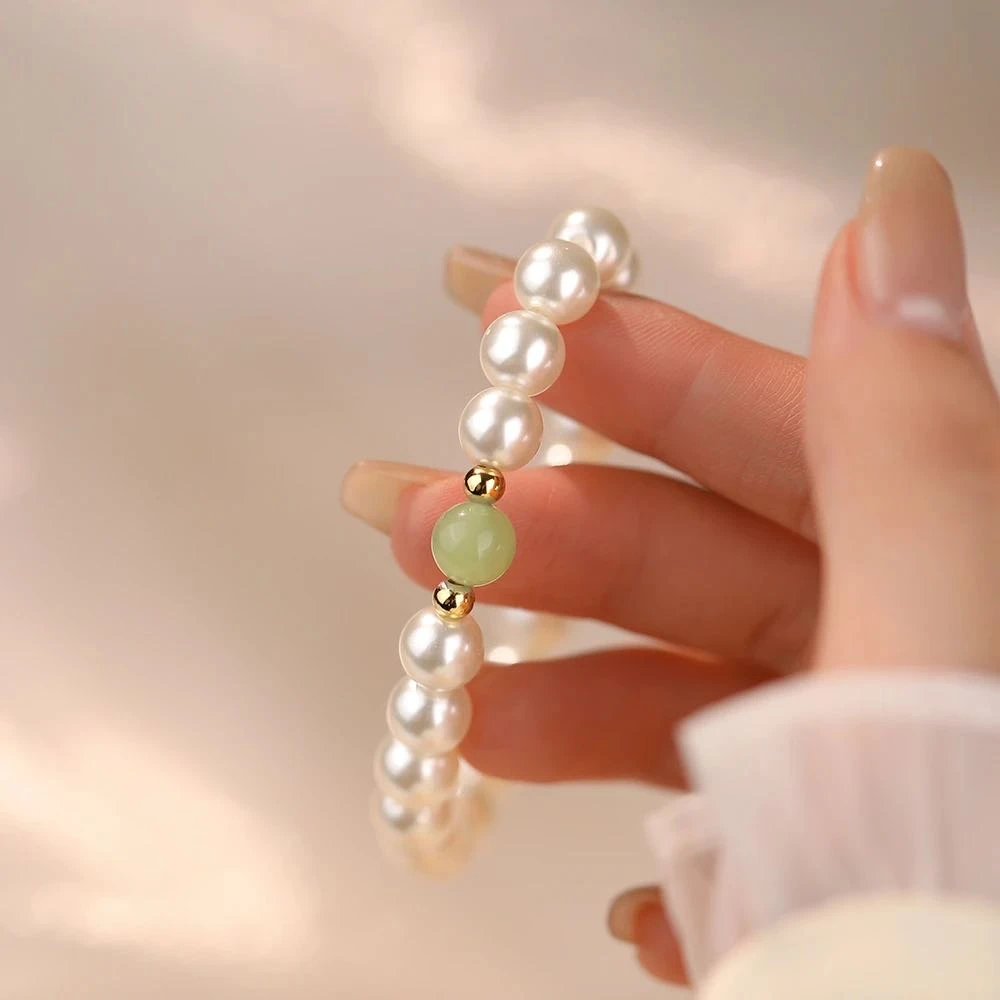 非金属仿珍珠手链  新中式珠珠手链女轻奢气质国潮小众民族风手串