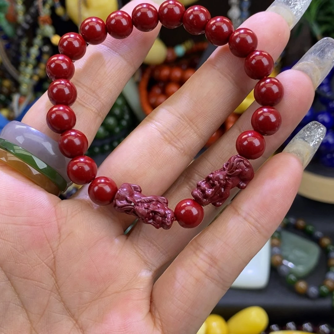 天然辰砂天然朱砂手串