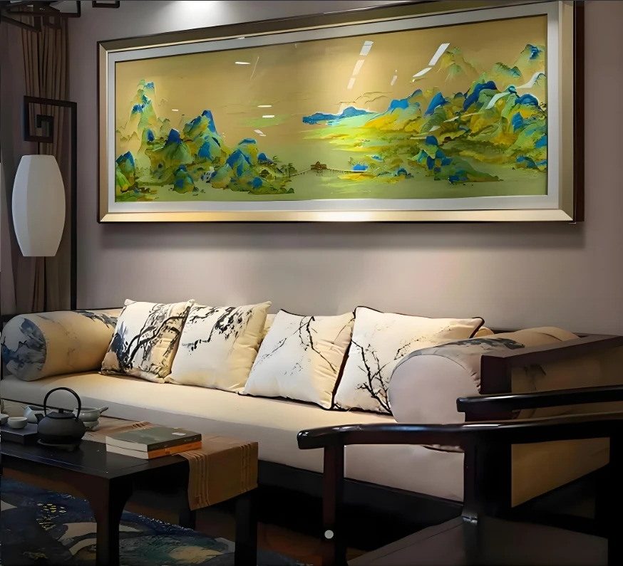 非遗苏绣纯手工精品挂画绣片  玄关画沙发背景画床头画餐厅画联屏