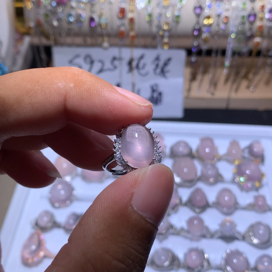水晶戒指银S925镶嵌梦*?戒指