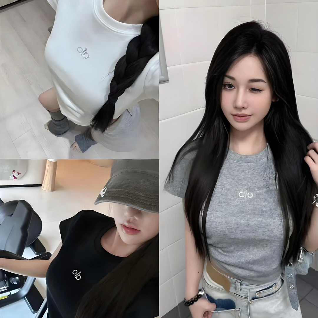 新款纯欲风显身材掐腰设计感上衣女纯色显瘦oid