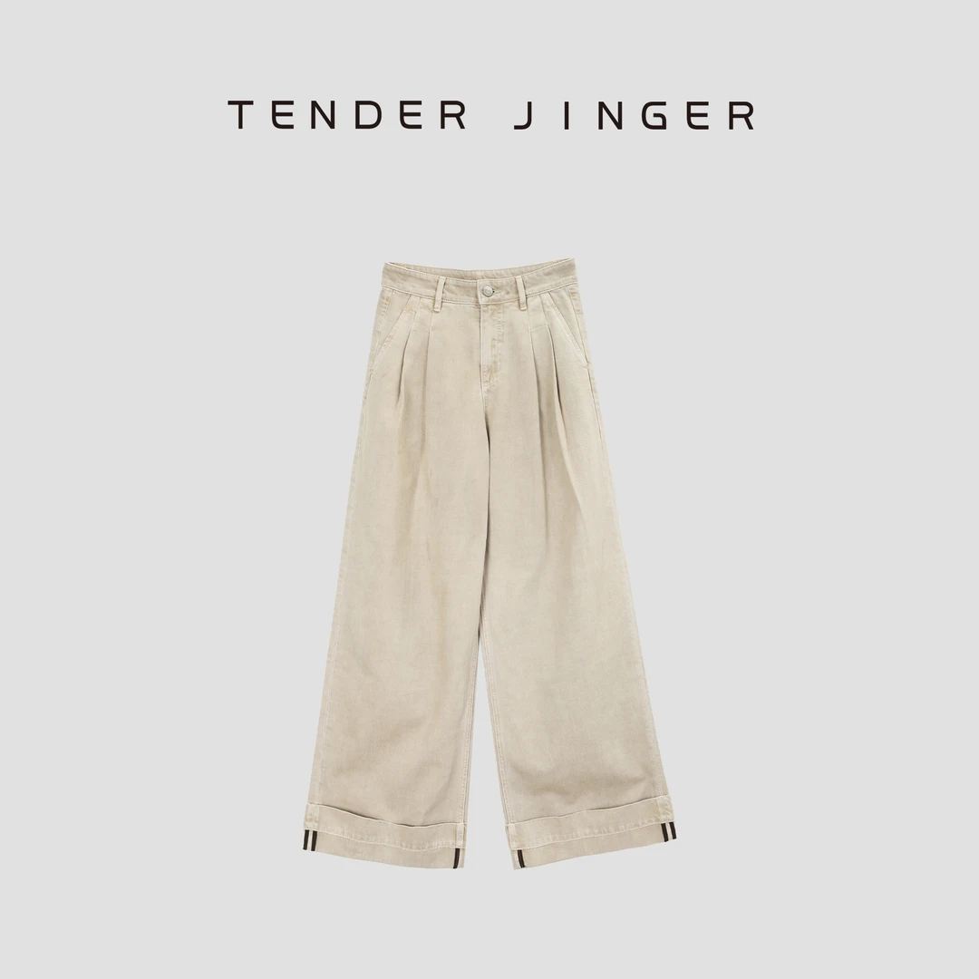 Tender Jinger【黑标】阿苏特染色宽松阔腿牛仔裤T53YON287X