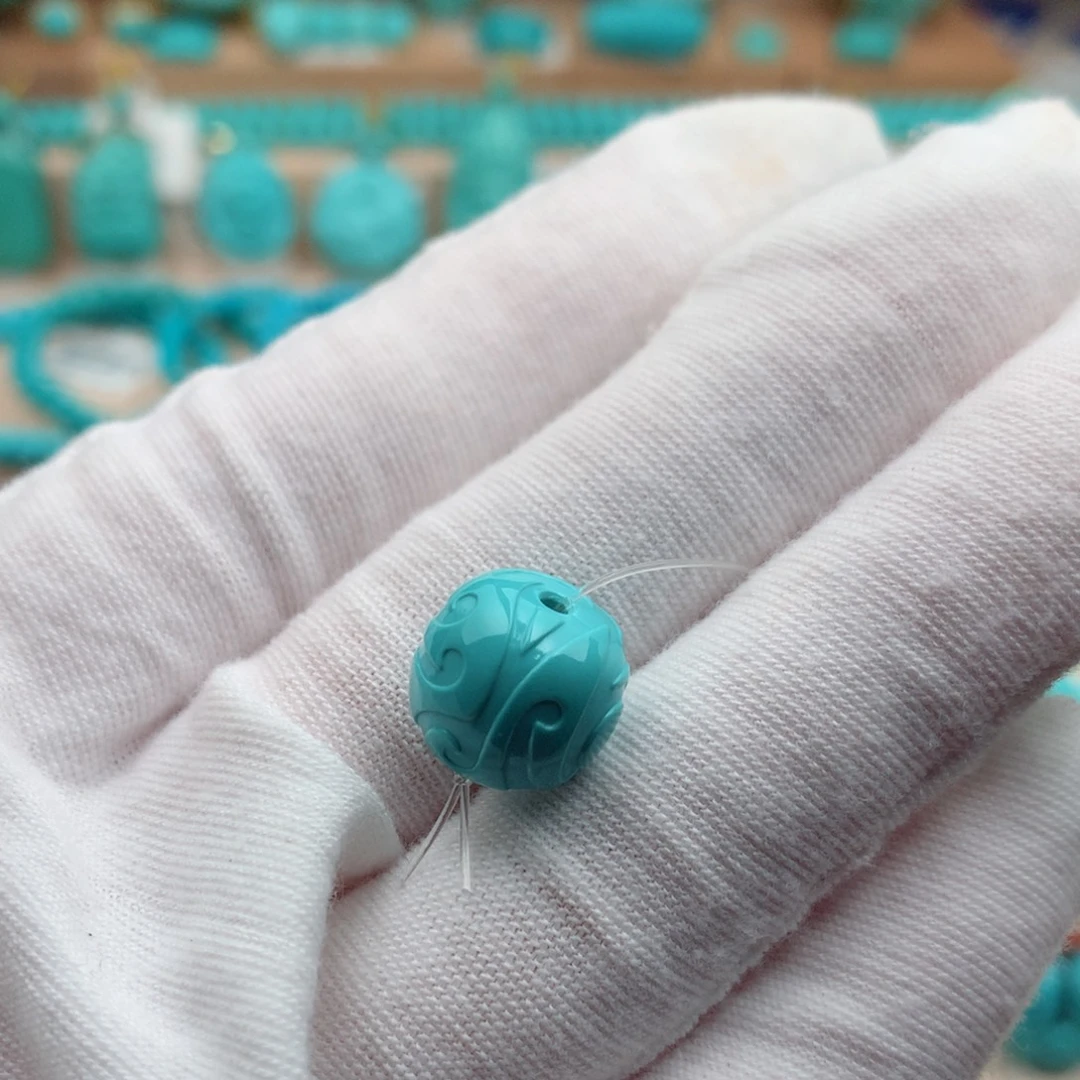 绿松石未镶嵌珠宝奇石12mm