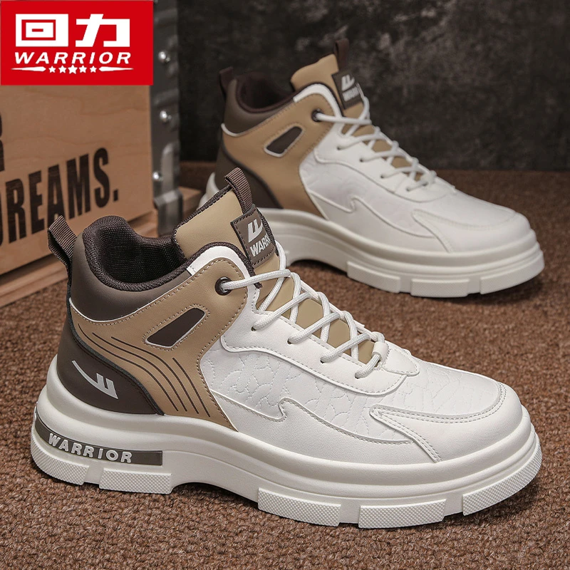 回力男鞋2025秋季新款休闲时尚百搭复古马丁靴厚底软底高帮运动鞋