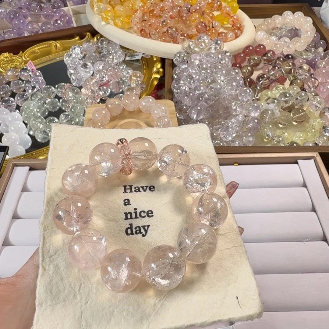 y***、未镶嵌手链水晶粉啊塞19