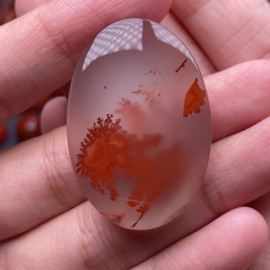 南红玛瑙未镶嵌珠宝奇石牌形吊坠