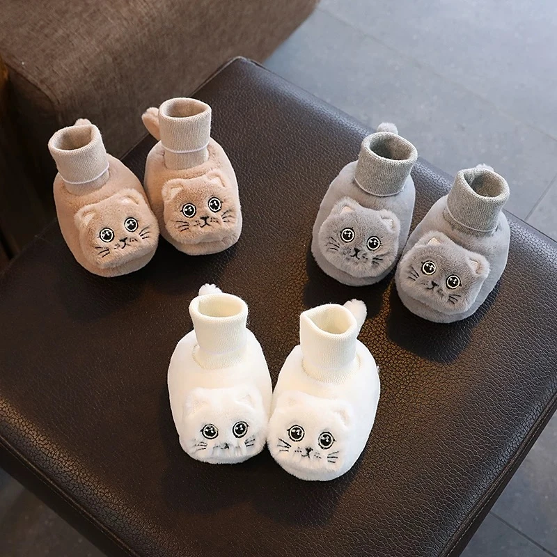 D172 小海豹加厚婴儿鞋加绒保暖秋冬季不掉鞋