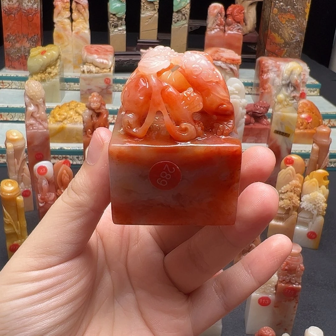 木***侠寿山石印石手工制作