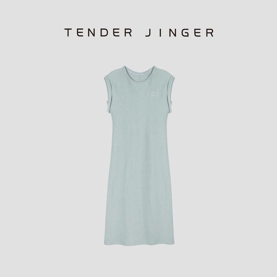 Tender Jinger圆领无袖显瘦背心连衣裙T52YNX30229
