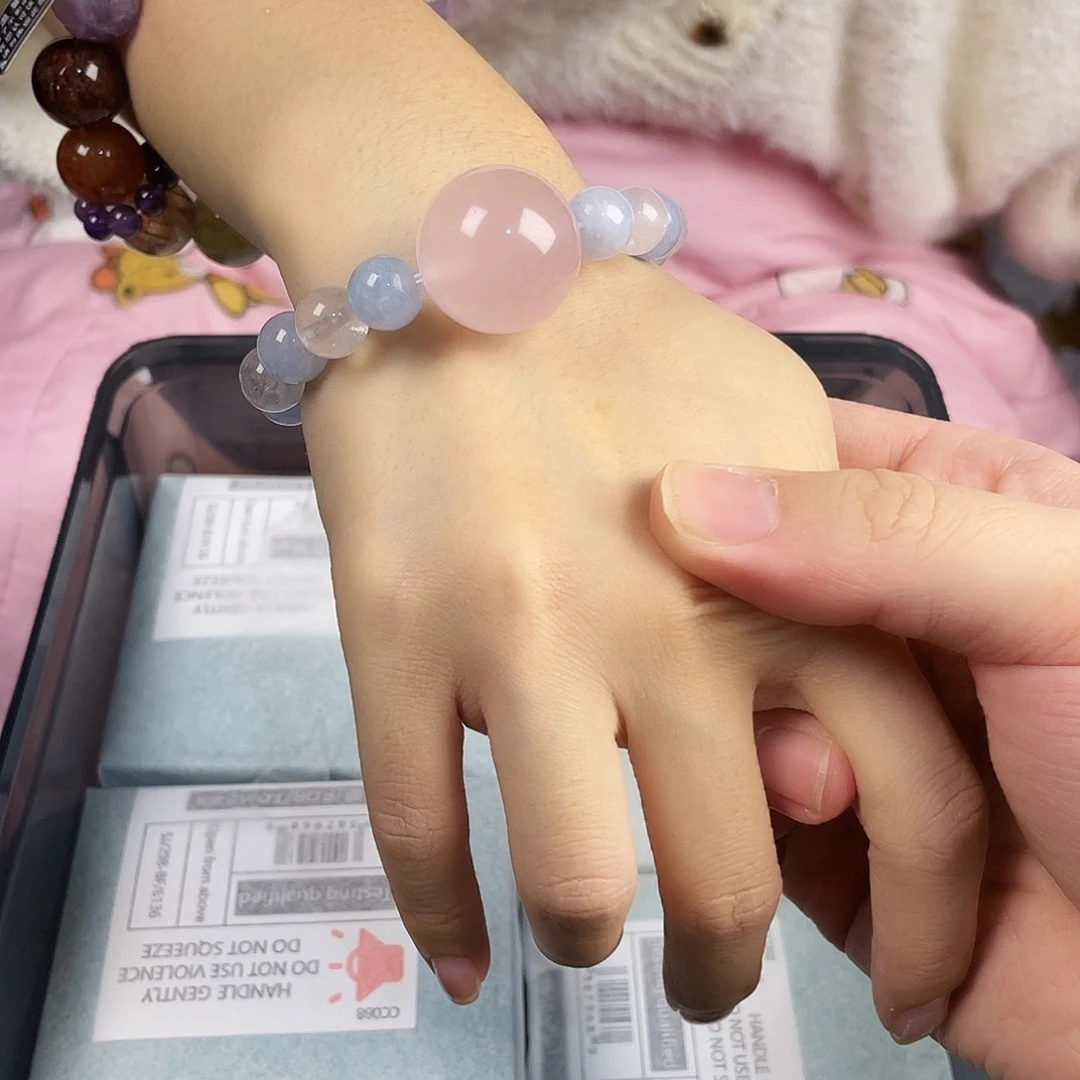 银S925镀金镶嵌水晶手串