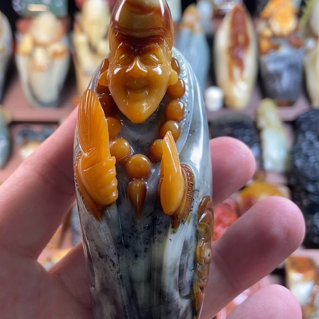 岫玉未镶嵌手把件