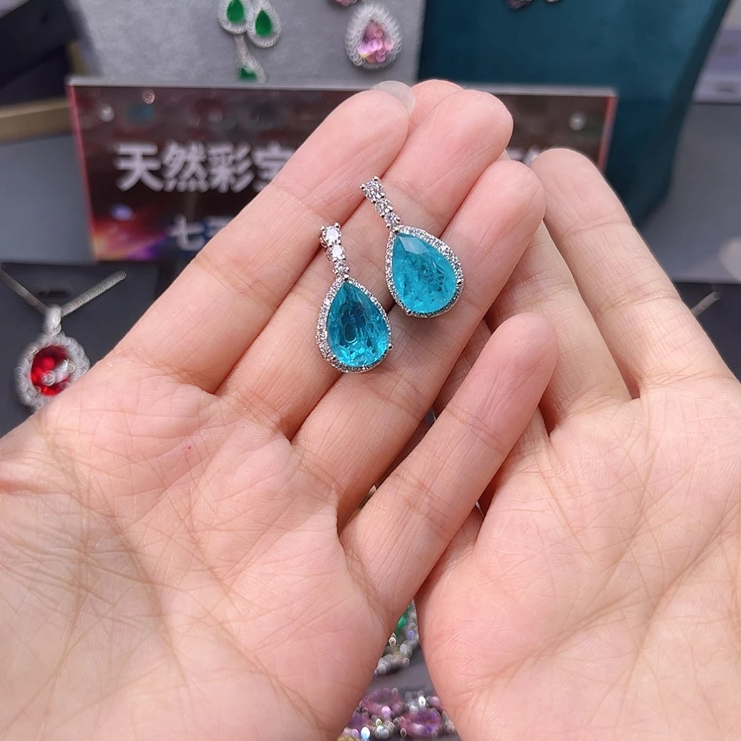 银S925镶嵌戒指碧玺d 56