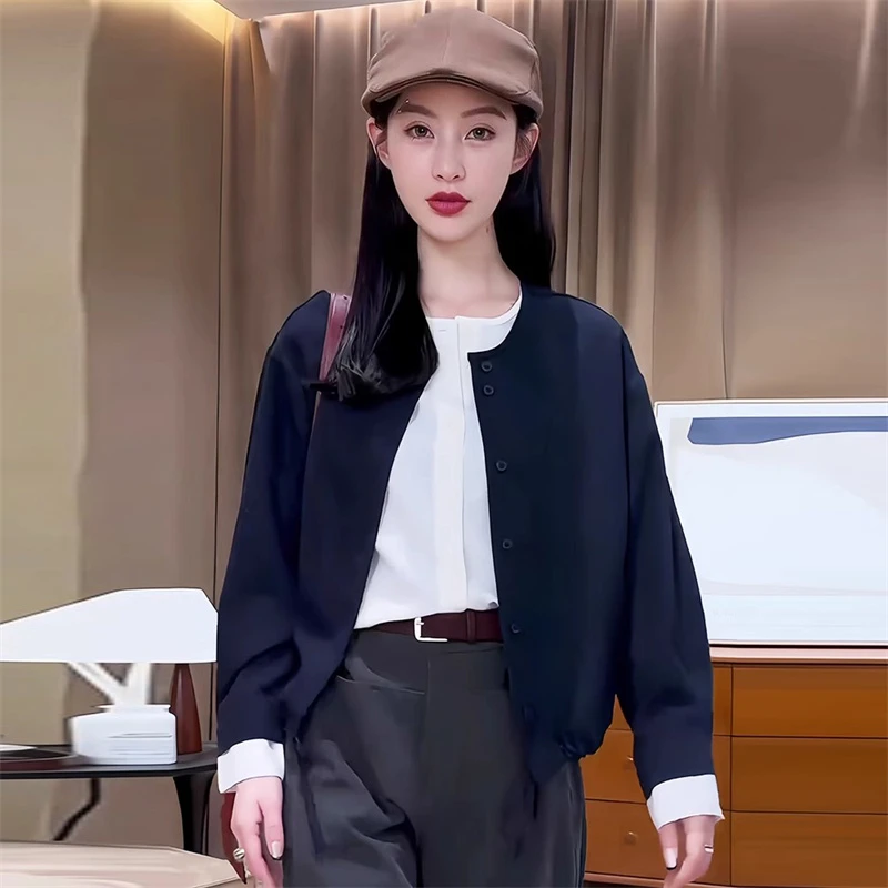 简约通勤假两件拼接长袖衬衫女装2025春季新款气质减龄上衣外套潮