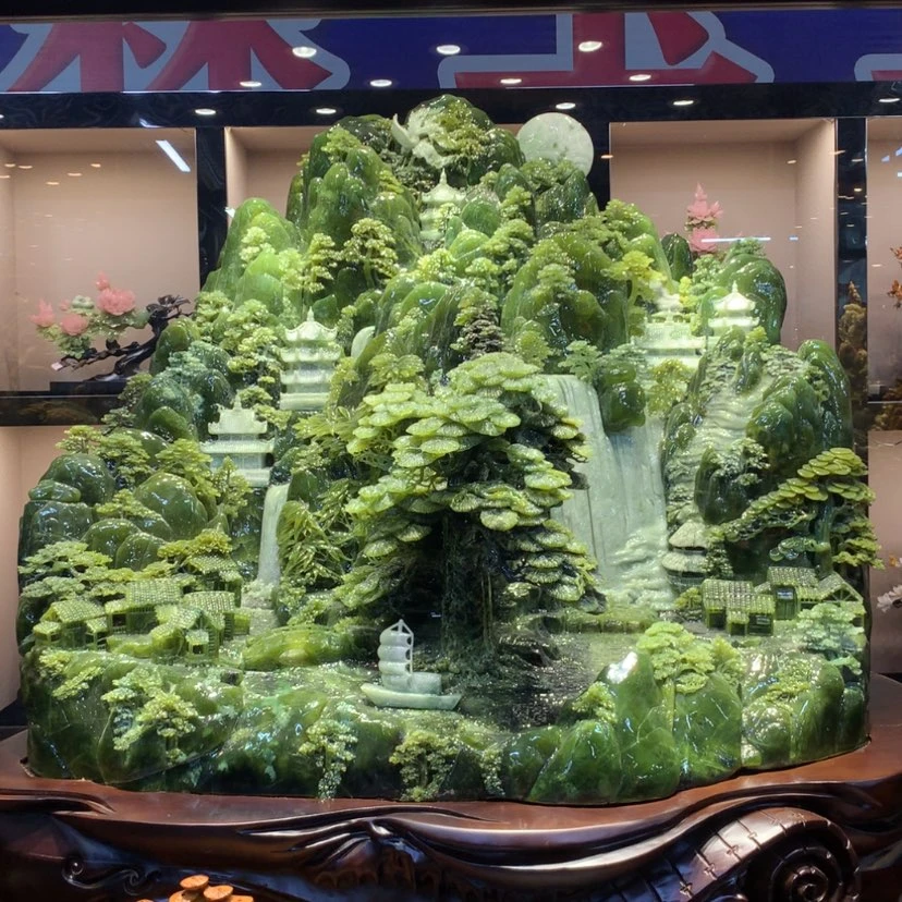 【闪购商品】未镶嵌蛇纹石玉摆件覆膜