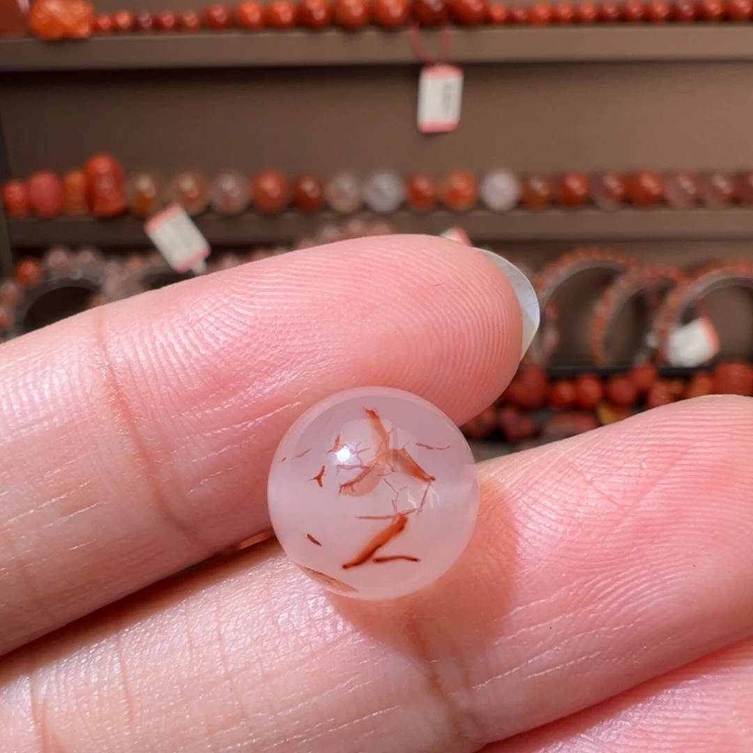 未镶嵌川料南红玛瑙单珠10+