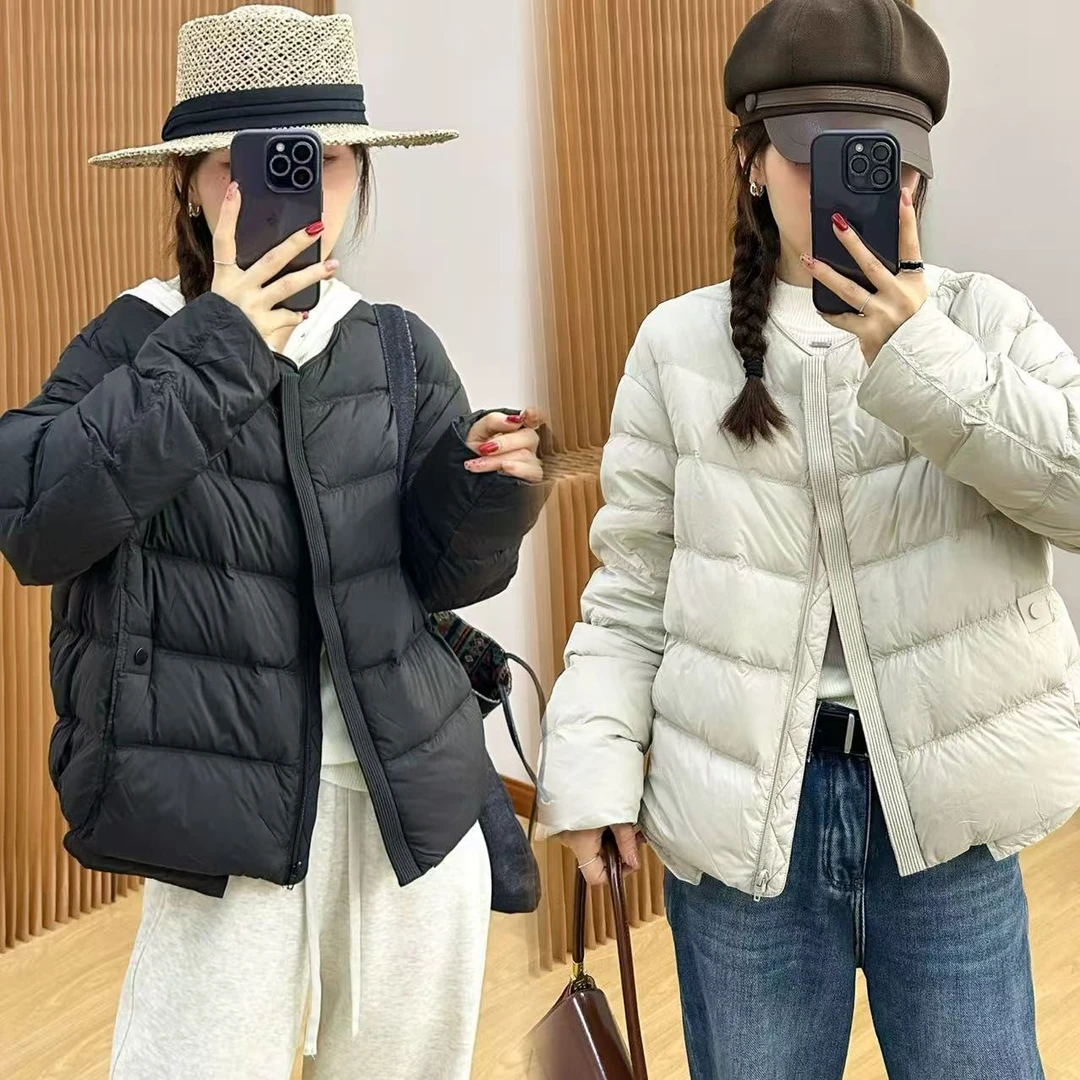 年糕块圆领羽绒服