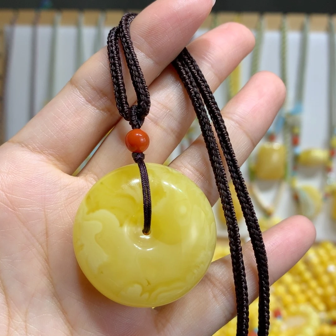 蜜蜡颈饰未镶嵌吊坠