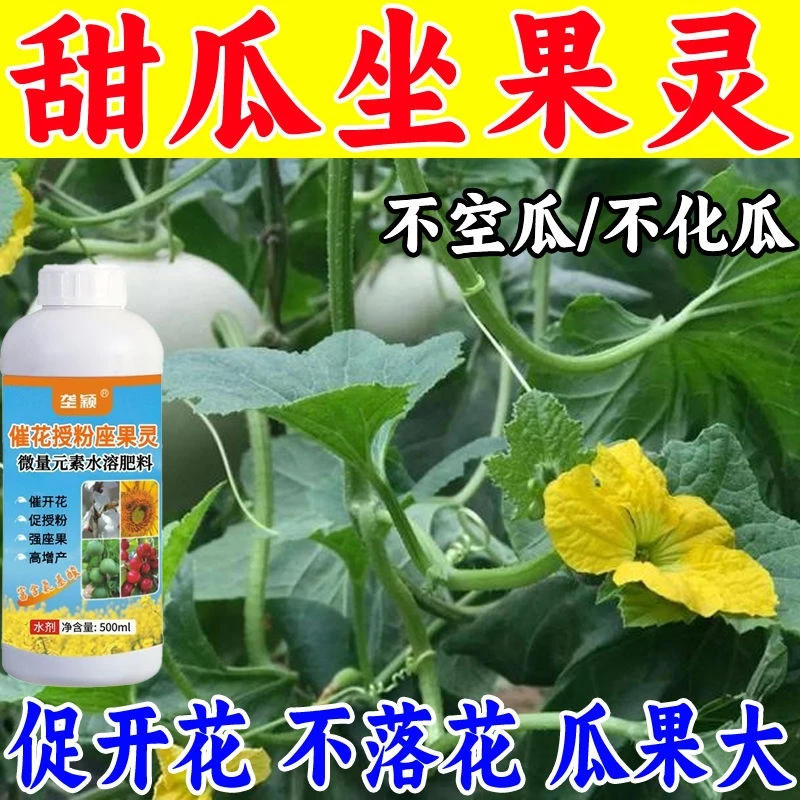 甜瓜专用授粉肥甜瓜授粉坐果精授粉花果素防落素保花保果素沾花素