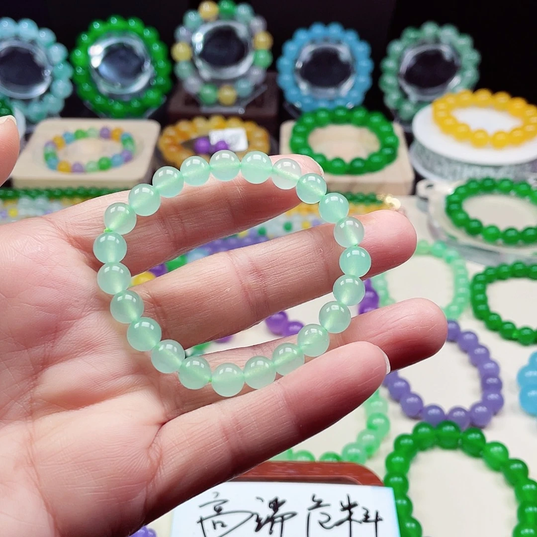 翡翠未镶嵌颈饰卡8翡翠珠链男女款10