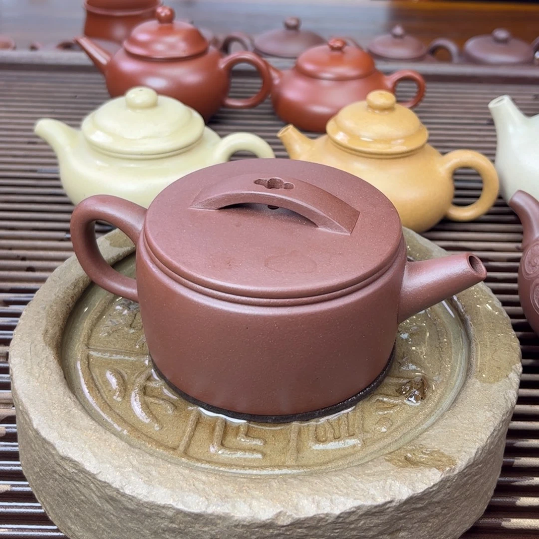 茶壶紫砂微瑕 汉瓦200c 紫泥