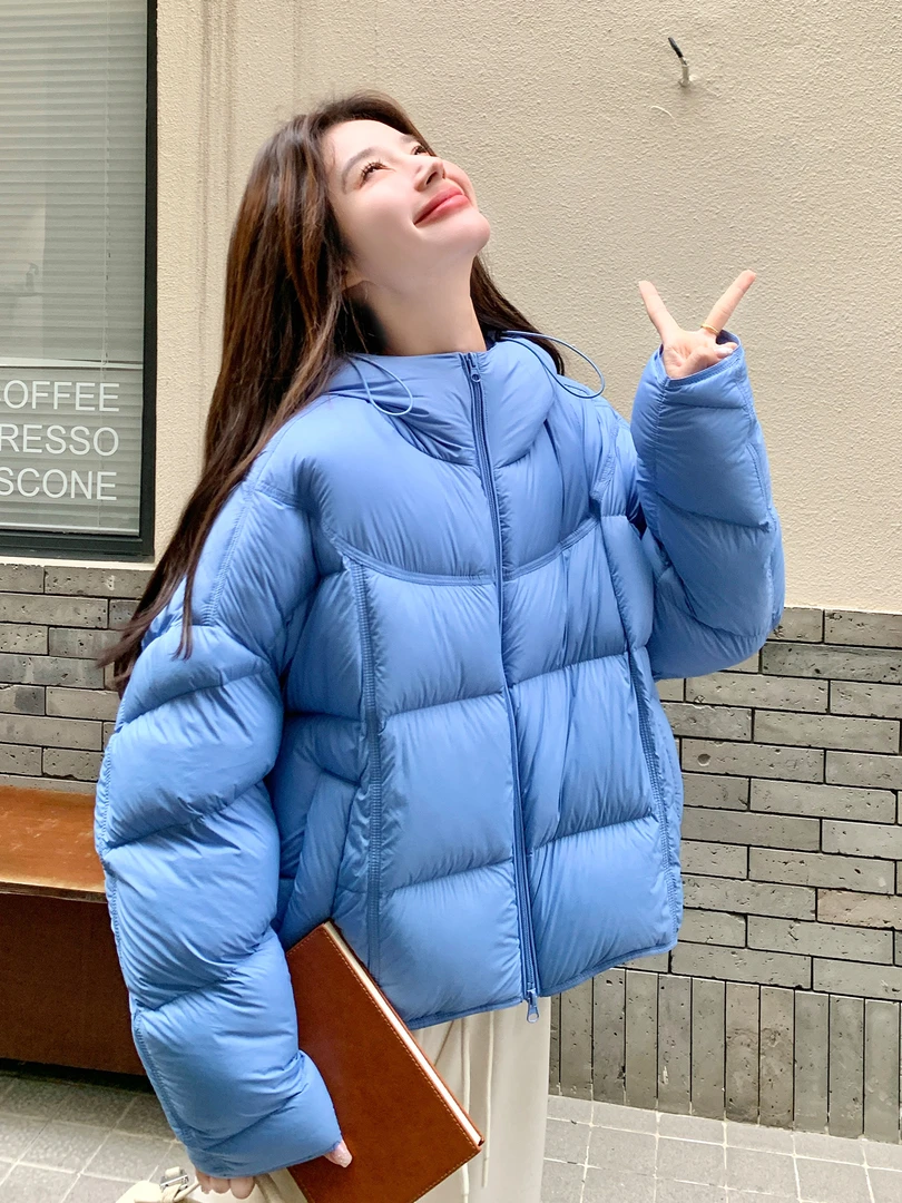 2025冬季新款云朵保暖羽绒服泡芙加厚薄款时尚冬装设计感韩版短款