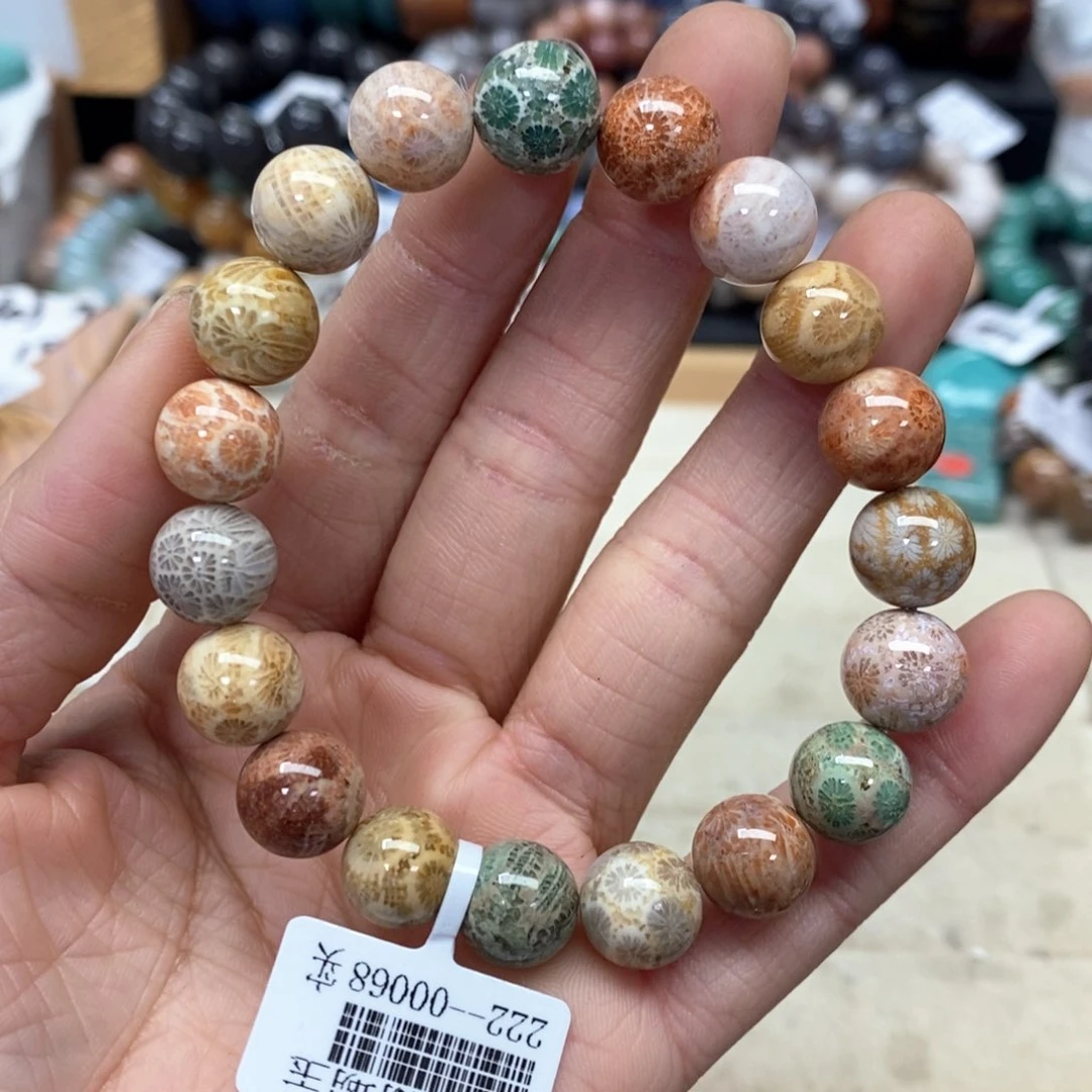 硅化珊瑚（珊瑚玉）手链未镶嵌?*?463