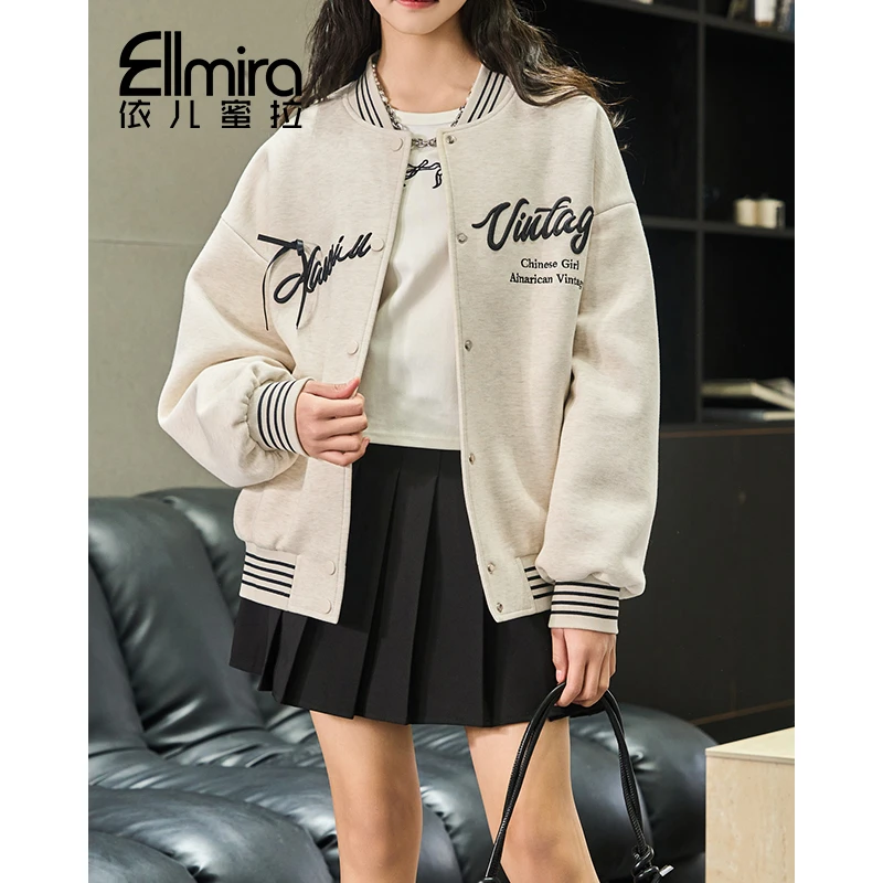 9039女童棒球服春装儿童外套立领学院风2025新款洋气潮流大童装