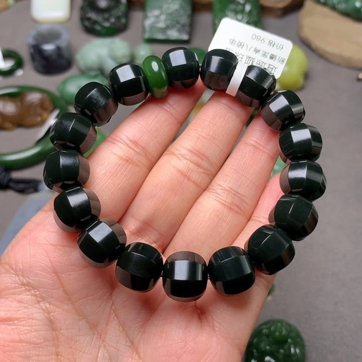 山***@和田玉未镶嵌手串