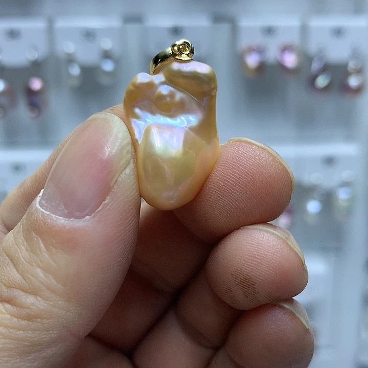 淡水珍珠巴洛克银S925镶嵌