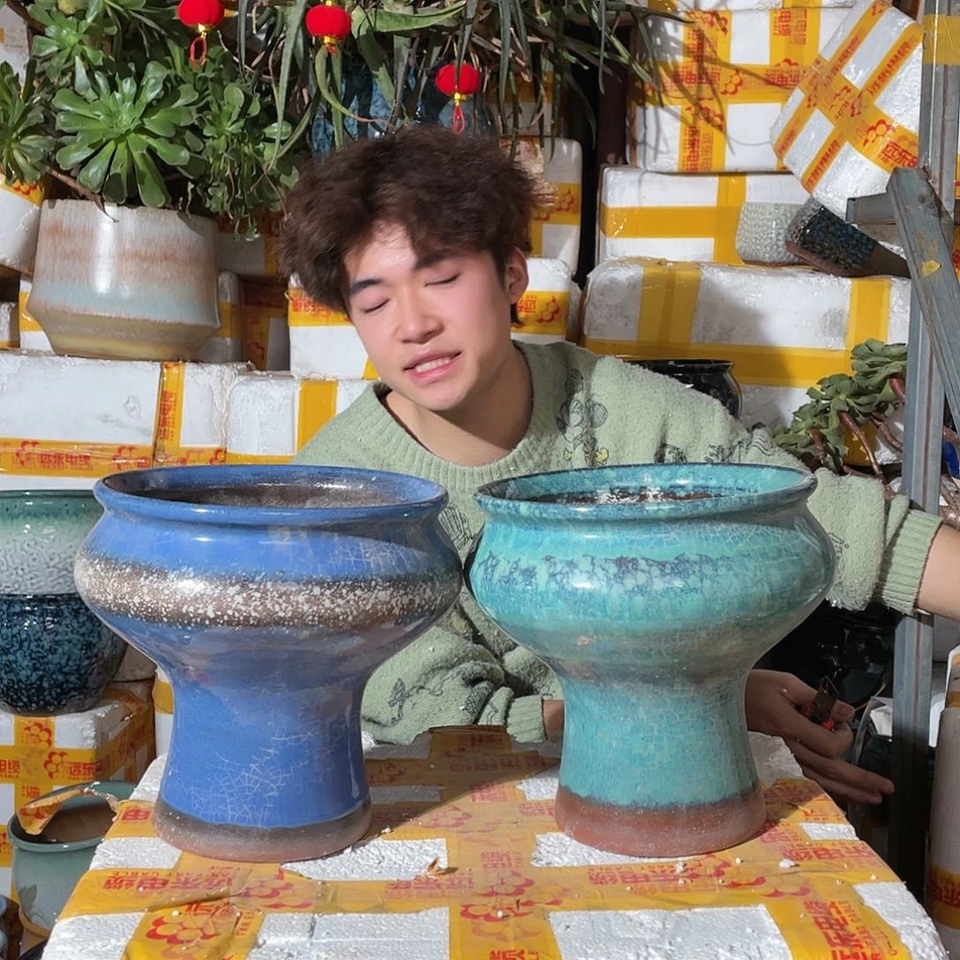 红陶宜兴紫砂花盆