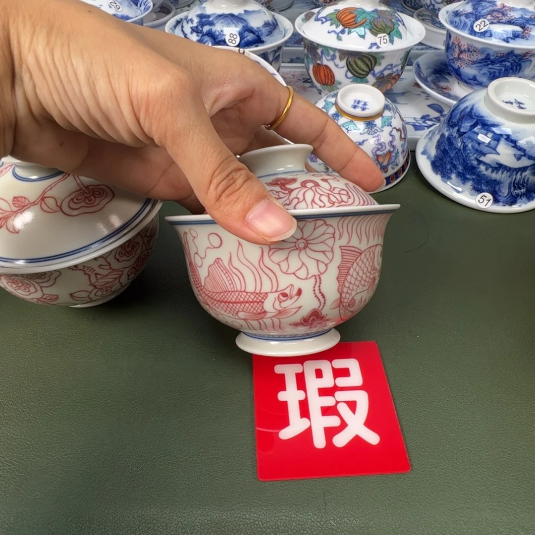 景德镇纯手工纯手绘茶具木木93