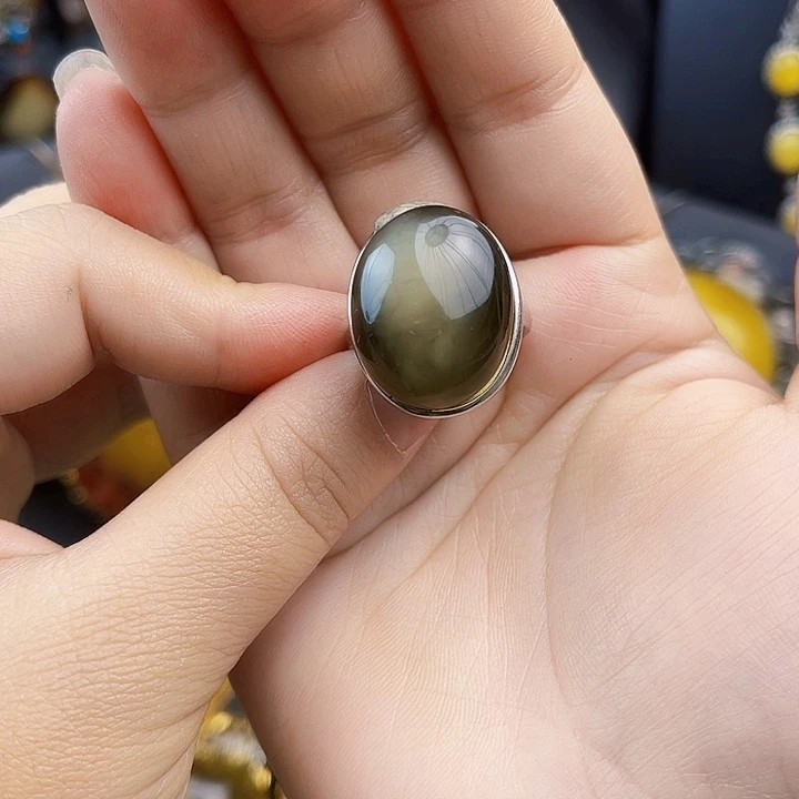 琥珀银S925镶嵌裸石