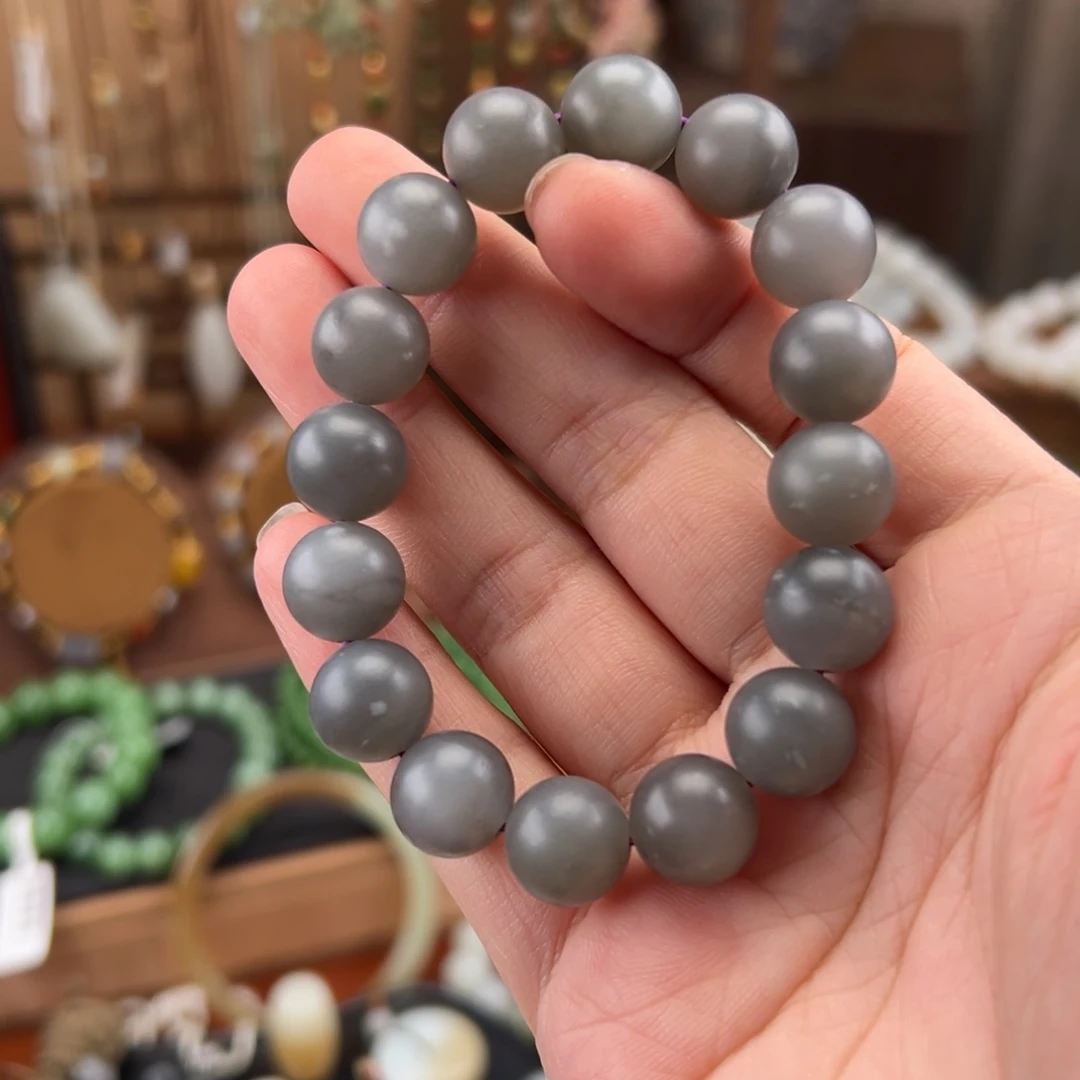 未镶嵌手串和田玉紫罗兰手串