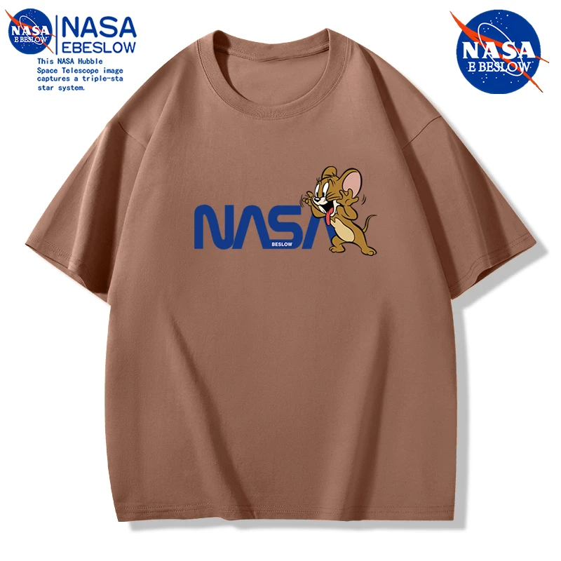 NASA联名[棉]潮牌男女同款半袖夏季休闲T恤时尚百搭短袖打底