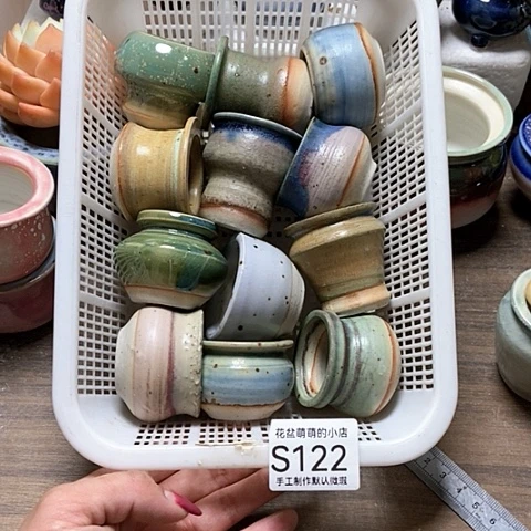 紫砂花盆122微瑕品口径3到4左右