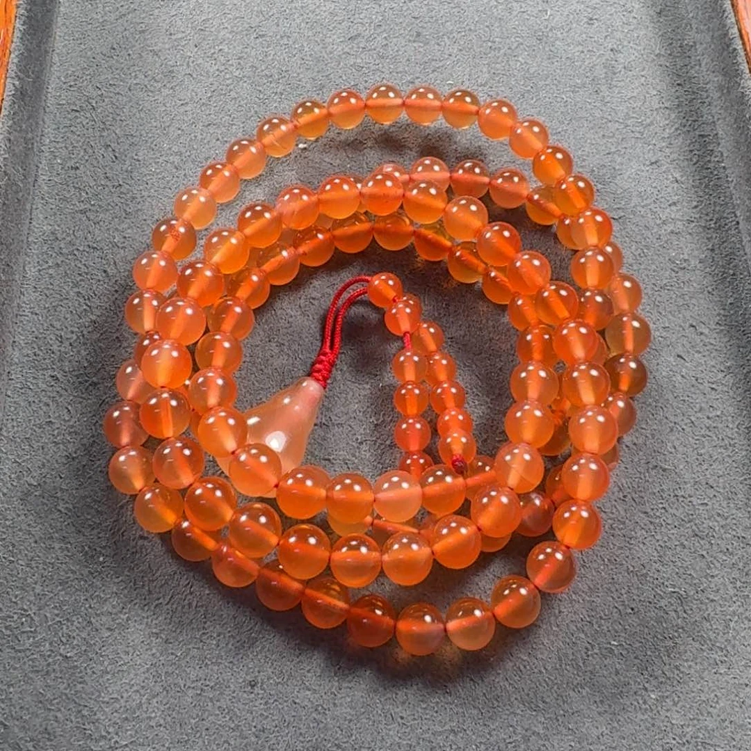 南红玛瑙未镶嵌108尺寸6